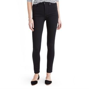 Madewell 9 inch high-rise skinny jean, black, tall 29